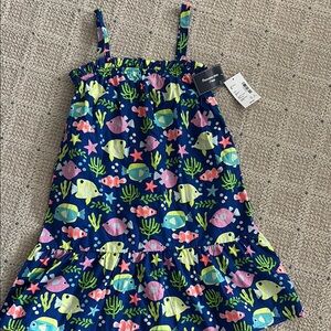 Gymboree Blue Fish Print Dress 8